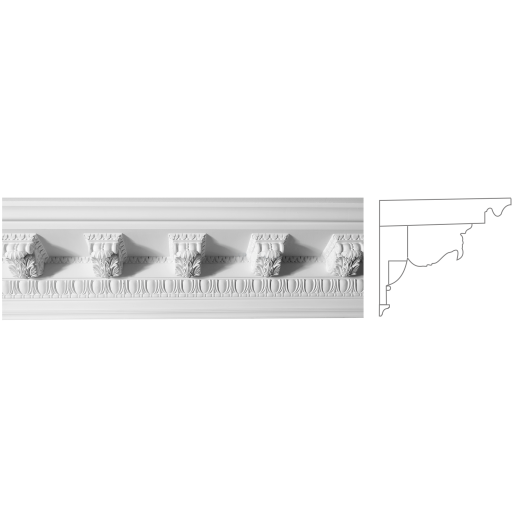 Карниз з гіпсу к-11 h200х250мм