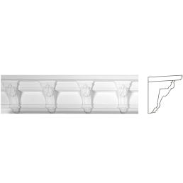 Карниз з гіпсу к-88 h110х100мм