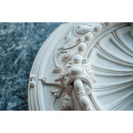 Розетка стельова з гіпсу в класичному стилі з елементами іоніки р-1 Ø500