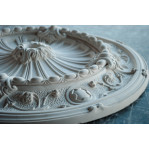 Розетка стельова з гіпсу в класичному стилі з елементами іоніки р-1 Ø500