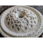 Розетка стельова з гіпсу з тендітними квіточками р-3 Ø340