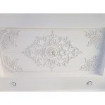 Розетка стельова з гіпсу в класичномі стилі з візерунком р-24 Ø300