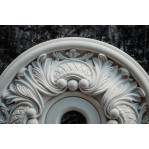 Розетка стельова з гіпсу в класичномі стилі з візерунком р-24 Ø300