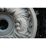 Розетка стельова з гіпсу в класичномі стилі з візерунком р-24 Ø300