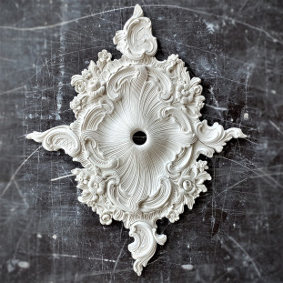 Розетка гіпсова у стилі бароко, у вигляді ромба р-28 890х725