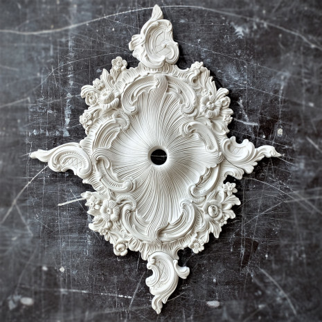 Розетка гіпсова у стилі бароко, у вигляді ромба р-28 890х725