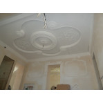 Розетка гіпсова в класичному стилі з квіткою р-32 Ø610