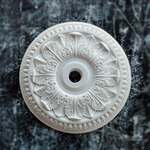 Розетка гіпсова в класичному стилі з листям аканта р-71 Ø460