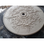 Розетка гіпсова у стилі рококо з витонченим малюнком флористики р-1000 Ø1746