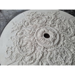 Розетка гіпсова у стилі рококо з витонченим малюнком флористики р-1001 Ø1624