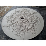 Розетка гіпсова у стилі рококо з витонченим малюнком флористики р-1001 Ø1624