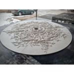 Розетка гіпсова у стилі рококо з витонченим малюнком флористики р-1001 Ø1624