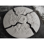 Розетка гіпсова у стилі рококо з витонченим малюнком флористики р-1001 Ø1624