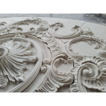 Розетка гіпсова у стилі бароко у формі овалу р-1006 h2387x1554 мм