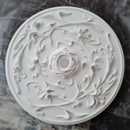 Розетка гіпсова у стилі модерн з ліліями р-101 Ø770