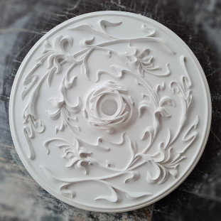 Розетка гіпсова у стилі модерн з ліліями р-101 Ø770