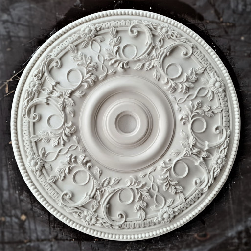 Розетка гіпсова з насиченим візерунком р-103 Ø550