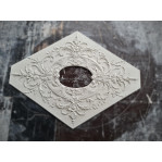 Розетка гипсовая с утонченным рисунком флористики в стиле рококо р-107  h1440х1030