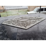 Розетка гипсовая с утонченным рисунком флористики в стиле рококо р-107  h1440х1030