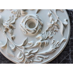 Розетка гіпсова в стилі модерн із флористикою р-110 Ø400 