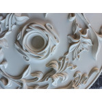 Розетка гіпсова в стилі модерн із флористикою р-110 Ø400 