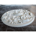 Розетка гіпсова в стилі модерн із флористикою р-110 Ø400 