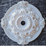 Розетка гіпсова з об'ємним малюнком у стилі рококо р-116 Ø640