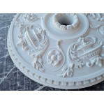 Розетка гіпсова з класичним малюнком флористики та ваз р-117 Ø500