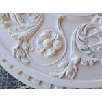 Розетка гіпсова з класичним малюнком флористики та ваз р-117 Ø500