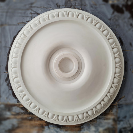 Розетка гіпсова в класичному стилі з іонікою по канту р-120 Ø700