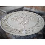 Розетка гіпсова в стилі рококо з виразною сіткою по канту р-124 Ø1960