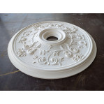 Розетка гіпсова з витонченим малюнком флористики р-128 Ø500