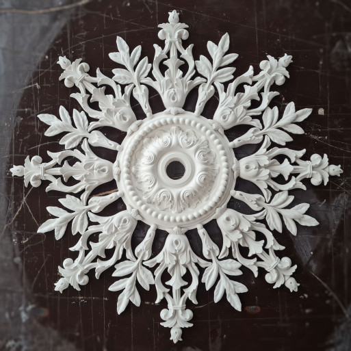 Розетка гіпсова з витонченим малюнком у класичному стилі р-129 Ø840