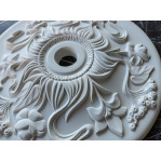 Розетка гіпсова в стилі модерн із флористичним малюнком р-132 Ø300