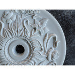 Розетка гіпсова в стилі модерн із флористичним малюнком р-132 Ø300