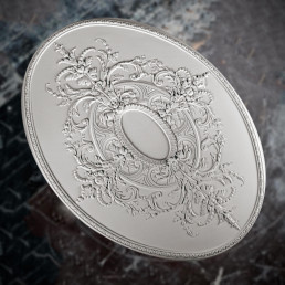 Розетка гипсовая в стиле рококо с утонченным рисунком овальной формы р-156 1110х1505