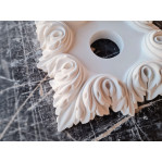 Розетка гіпсова під світильник у формі квадратної квітки р-158 - 275х275 мм. 