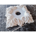 Розетка гіпсова під світильник у формі квадратної квітки р-158 - 275х275 мм. 