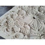 Розетка гіпсова у стилі бароко з насиченим малюнком р-161 - 1925х1410 мм.