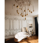 Розетка гіпсова у стилі бароко з насиченим малюнком р-161 - 1925х1410 мм.