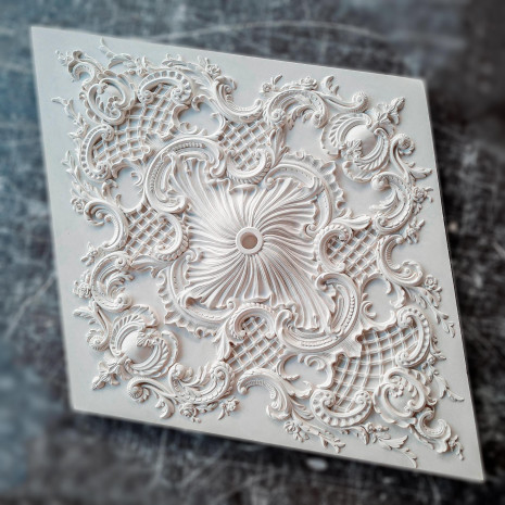 Розетка гіпсова в стилі бароко р-161 mini h1100х800 мм
