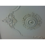 Розетка із гіпсу класична, гладка без візерунка р-17 Ø400