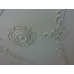 Розетка із гіпсу класична, гладка без візерунка р-17 Ø400