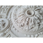 Розетка гіпсова з насиченим візерунком у класичному стилі р-170 Ø1010