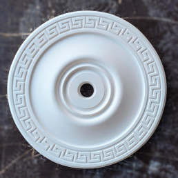 Розетка із гіпсу гладка в грецькому стилі з міандром р-18а Ø510