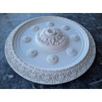 Розетка гипсовая с рисунком и элементами цветков р-190 Ø800