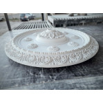 Розетка гипсовая с рисунком и элементами цветков р-190 Ø800