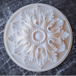 Розетка гіпсова декоративна для кесонів р-193 Ø500