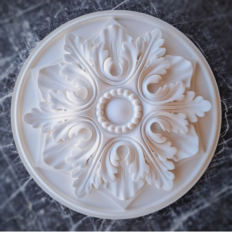 Розетка гіпсова декоративна для кесонів р-193 Ø500