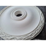 Розетка гіпсова у мінімалістичному стилі з малюнком хвилі по краю р-197 Ø500